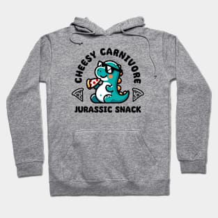 Cheesy Carnivore Jurassic Snack Dark - Funny Dinosaur Hoodie